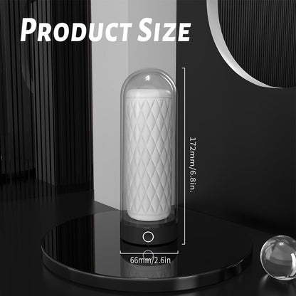 6,2-Zoll beheizter realistischer Stroker mit medizinischem Silikon