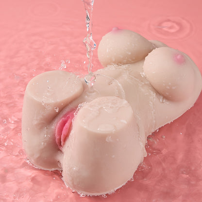 Realistischer vibrierender Torso-Sexpuppe mit Saugnapf und wiederaufladbarem Akku