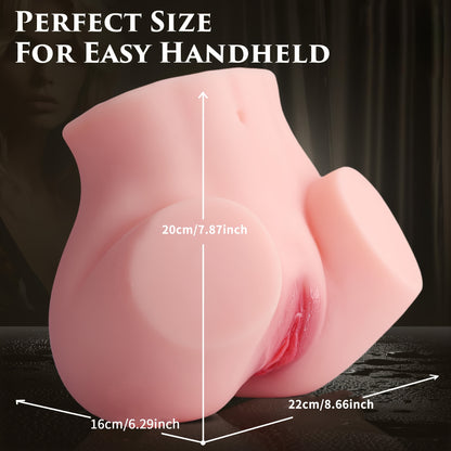 Realistischer 3D-texturierter saugender vibrierender männlicher Masturbator mit wiederaufladbarem Akku