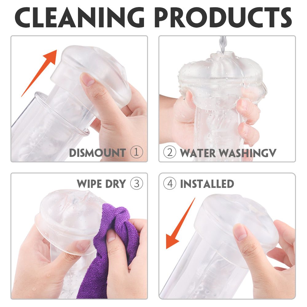 Smart muscle-building exercise cup cleaning instructions.