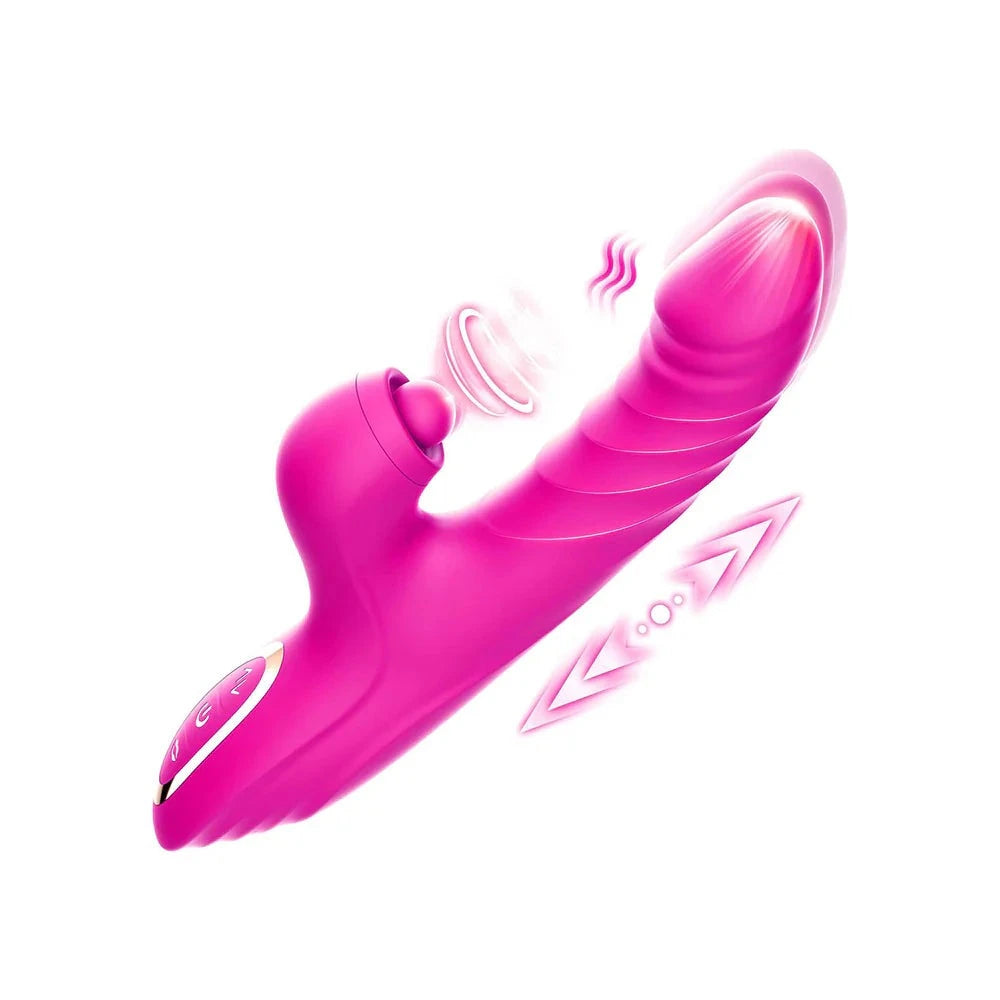 Rabbit vibrator with pulsating, suction, thrust, and multiple vibration modes for women.