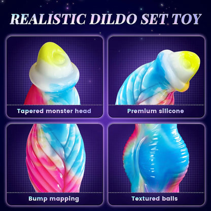Traumhafter 10-Zoll-Fernbedienungs-Stoß-Monster-Dildo-Vibrator Riesiger Penis
