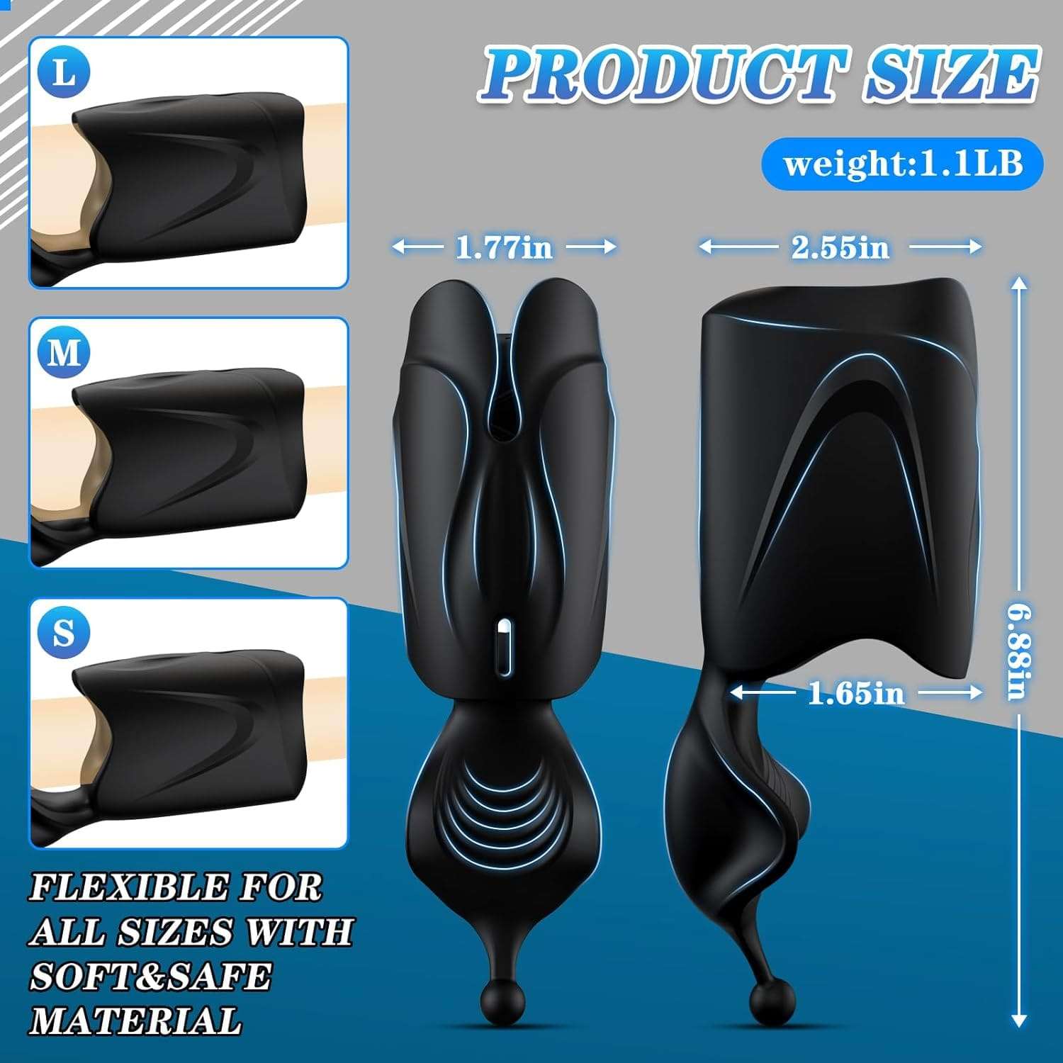 Automatic Multi-Use Male Masturbator with 10 Vibration Modes and Flexible Design